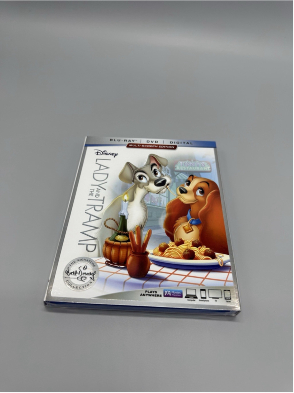 Walt Disney's Lady and the Tramp Blu-ray DVD Signature Collection Slipcover NEW